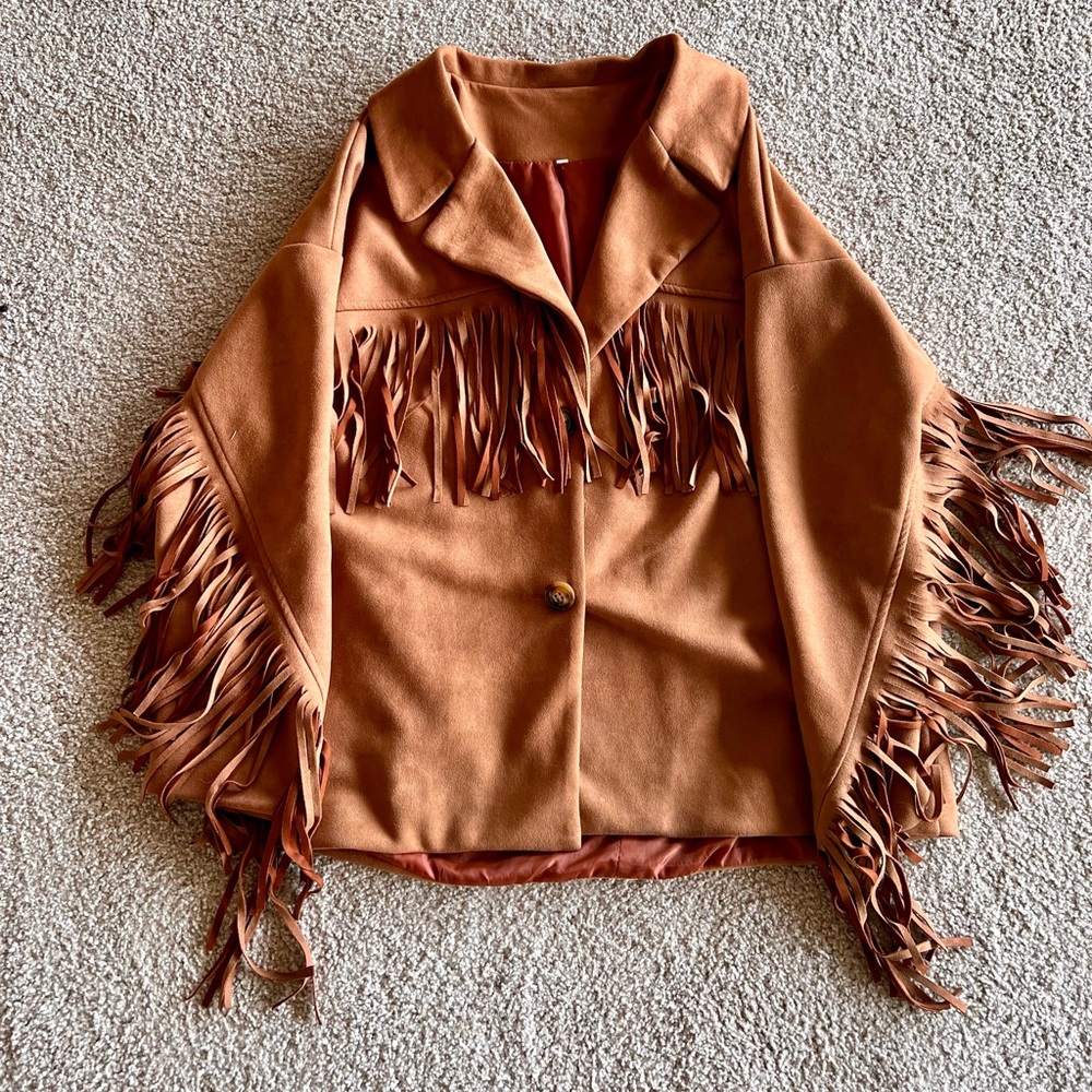 Suede Fringe Western Jacket - Picture 4 of 6